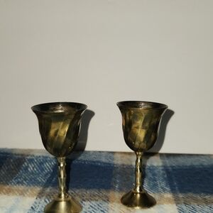 Vintage small Brass Goblets